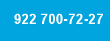 922 700-72-27